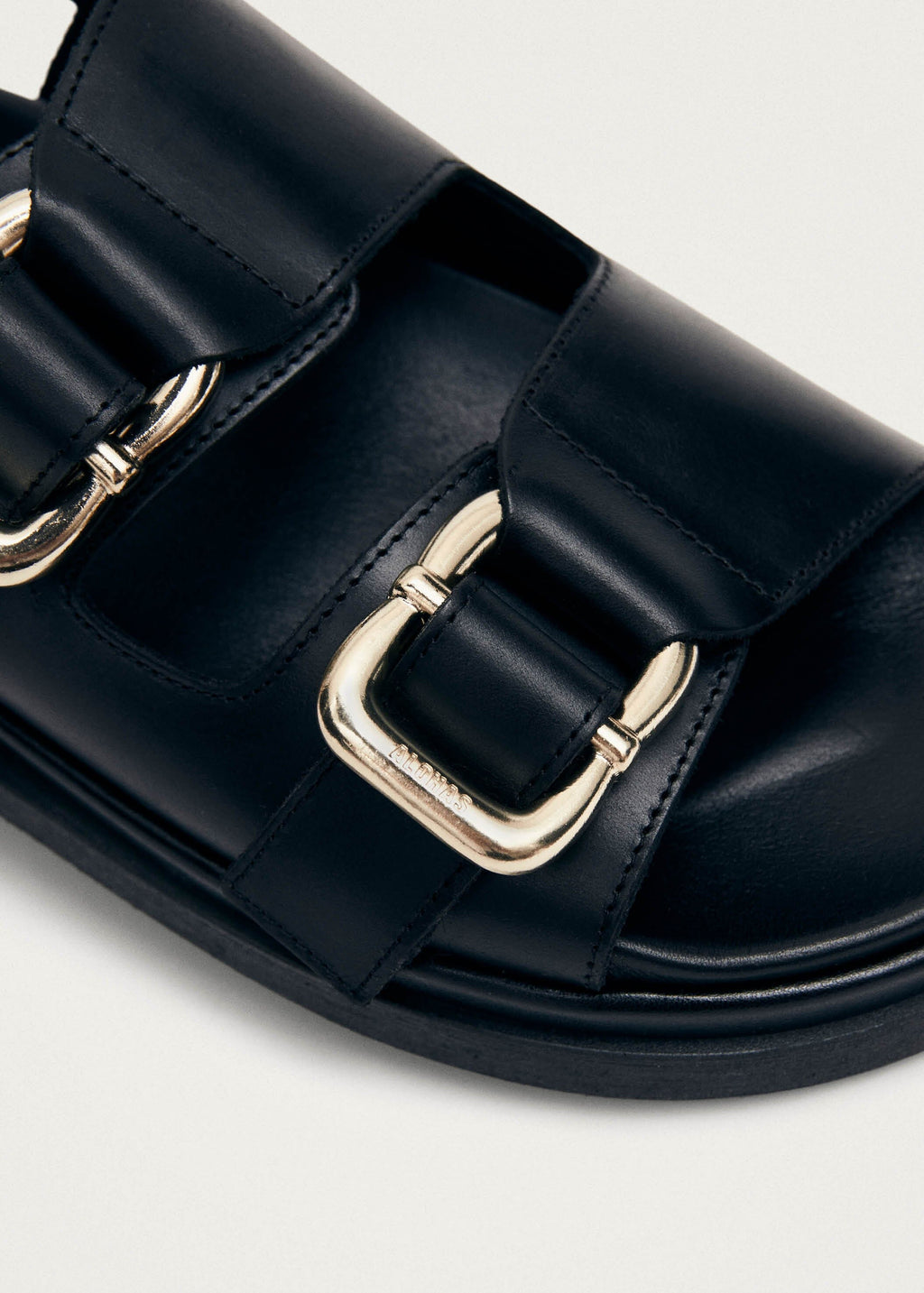 Harper Black Leather Sandals – Chiro Moyo Women's Shoes