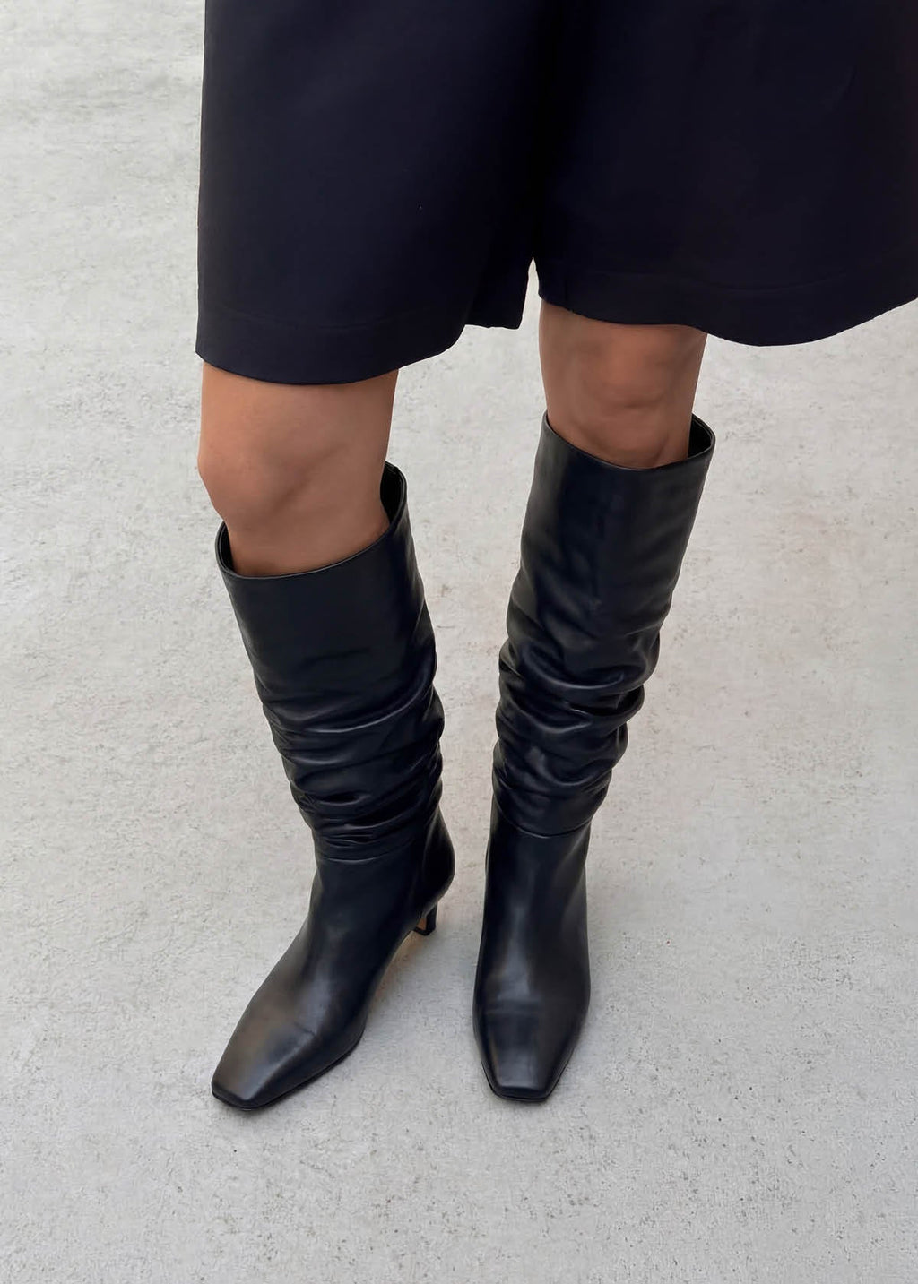 Kalila Black Leather Boots – Chiro Moyo Women's Shoes