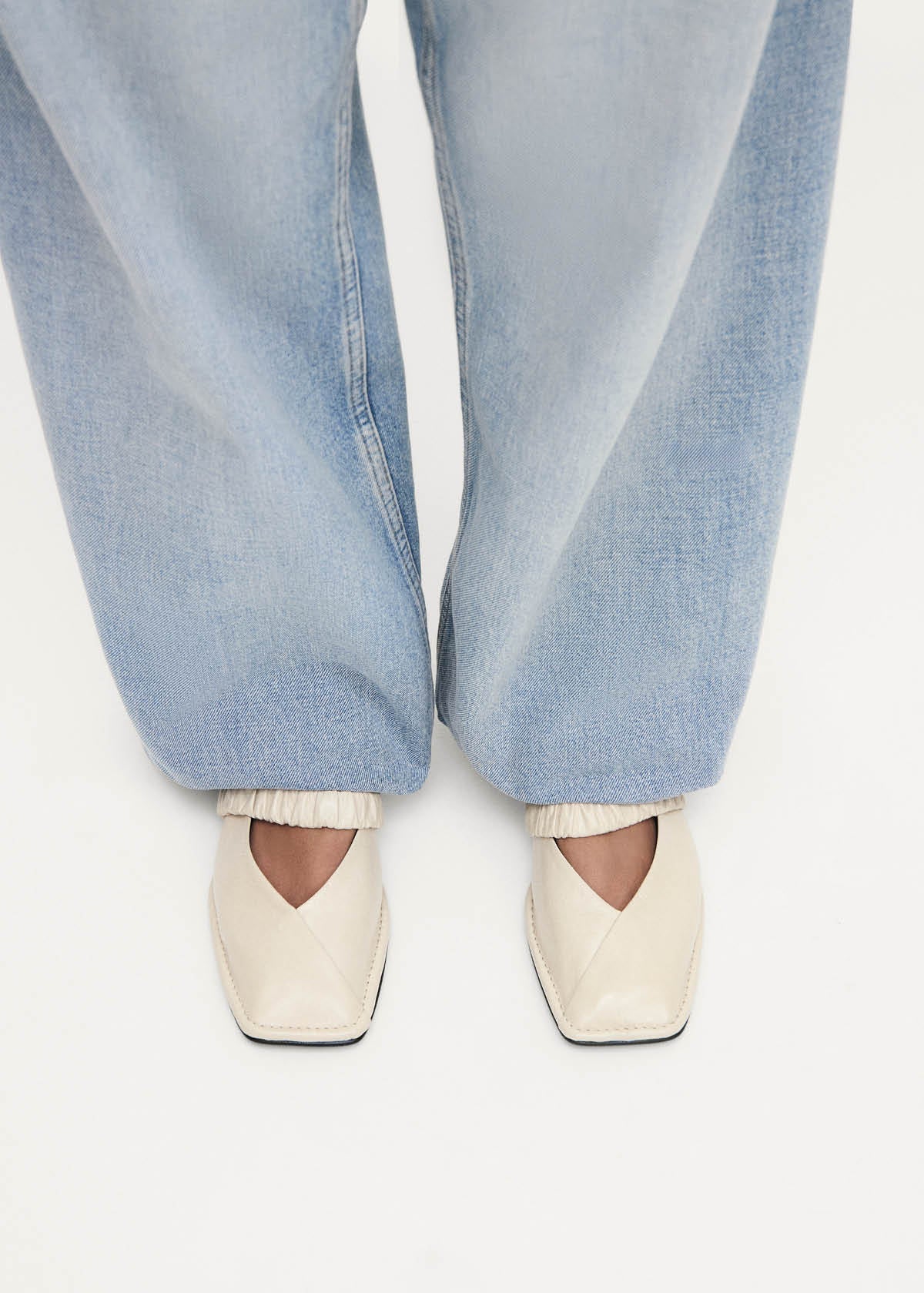 Lautan Cream Leather Ballet Flats – Chiro Moyo Women's Shoes