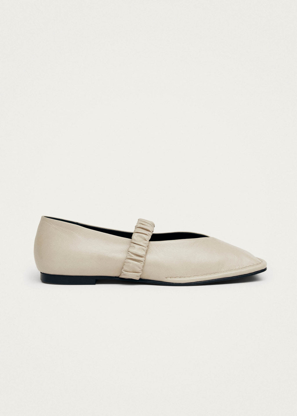 Lautan Cream Leather Ballet Flats – Chiro Moyo Women's Shoes