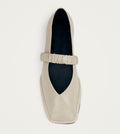 Lautan Cream Leather Ballet Flats – Chiro Moyo Women's Shoes
