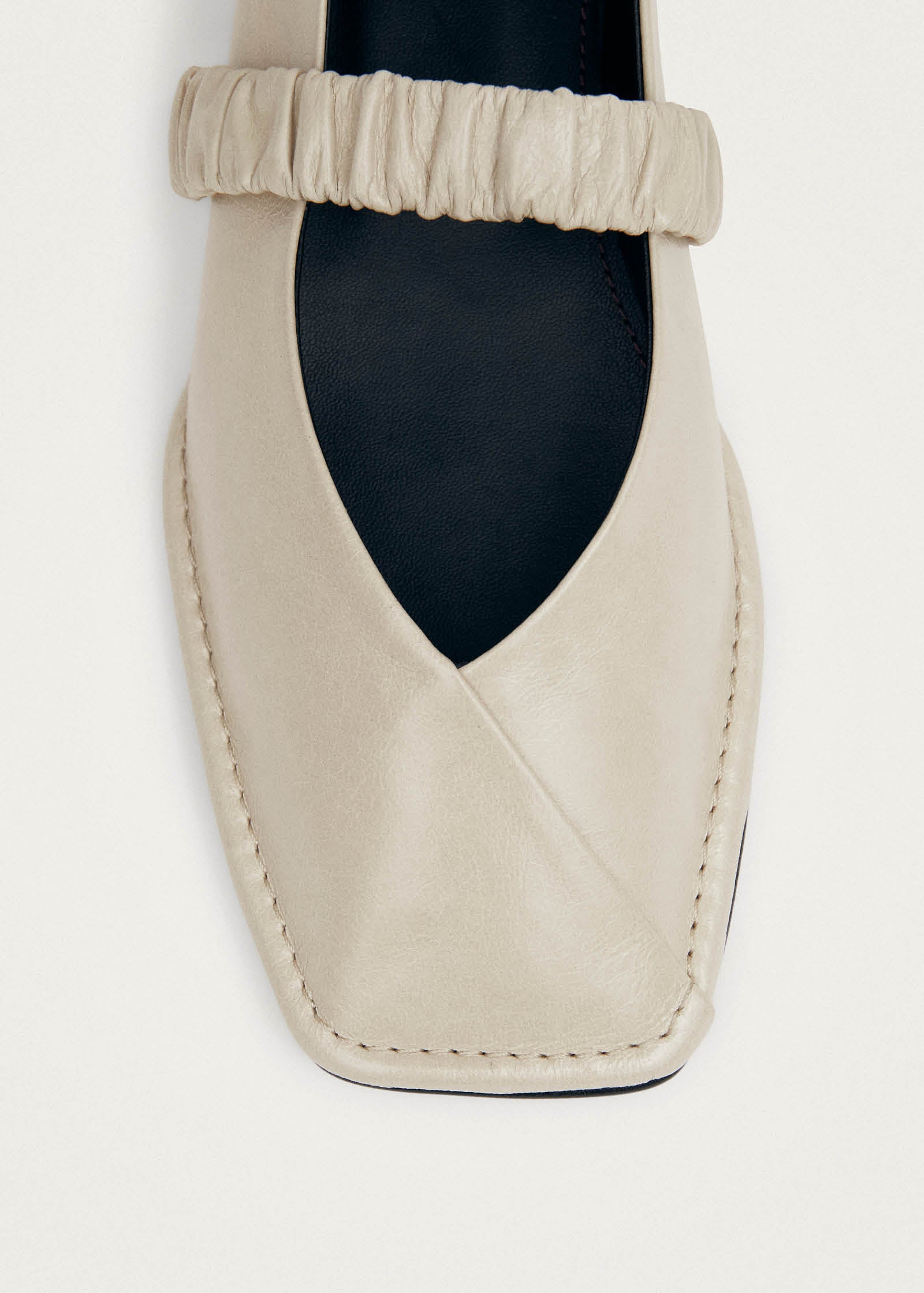 Lautan Cream Leather Ballet Flats – Chiro Moyo Women's Shoes