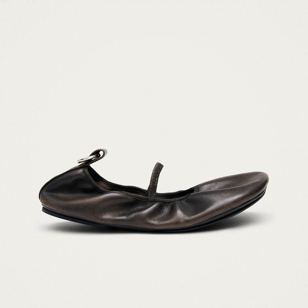 Naira Brown Leather Ballet Flats – Chiro Moyo Women's Shoes
