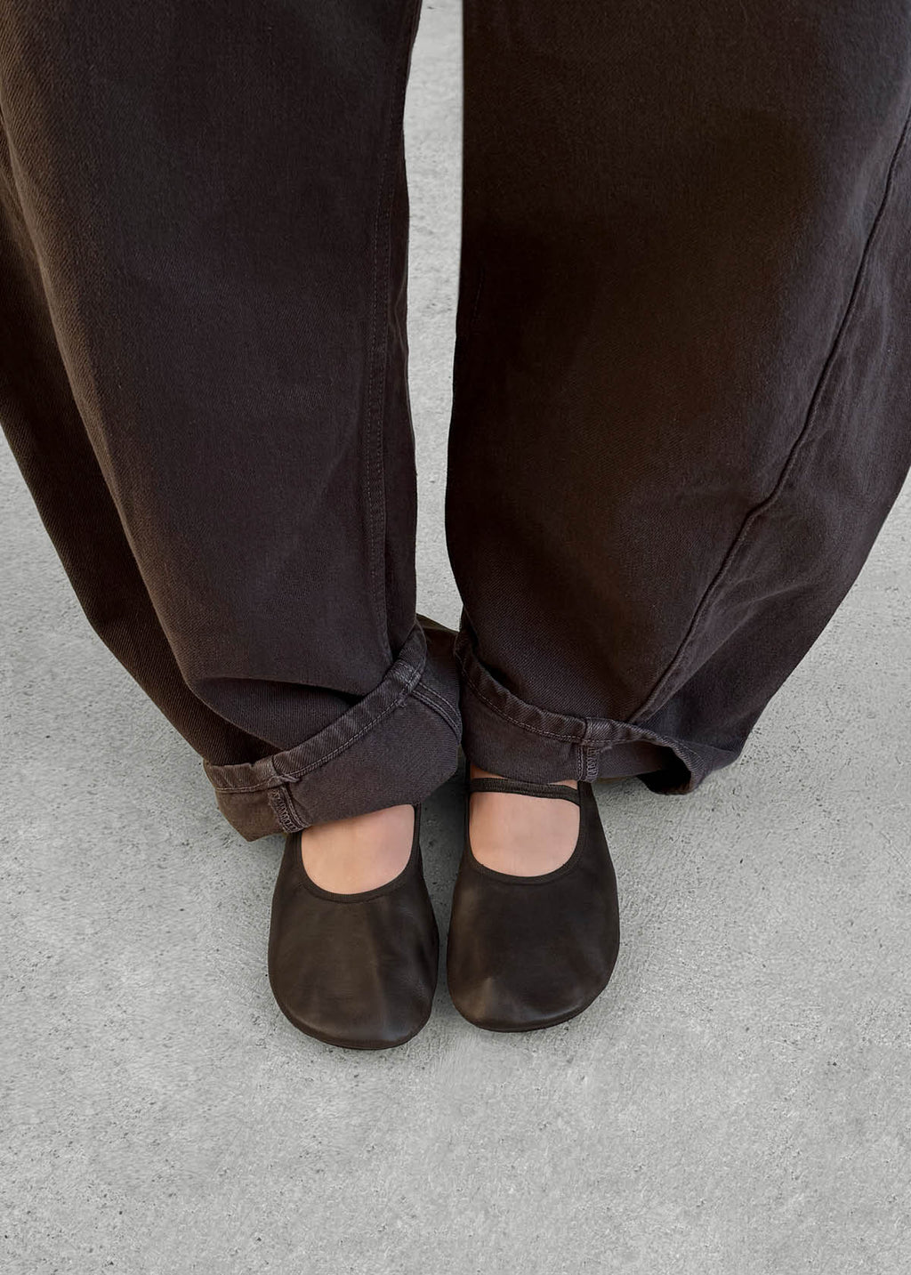 Naira Brown Leather Ballet Flats – Chiro Moyo Women's Shoes