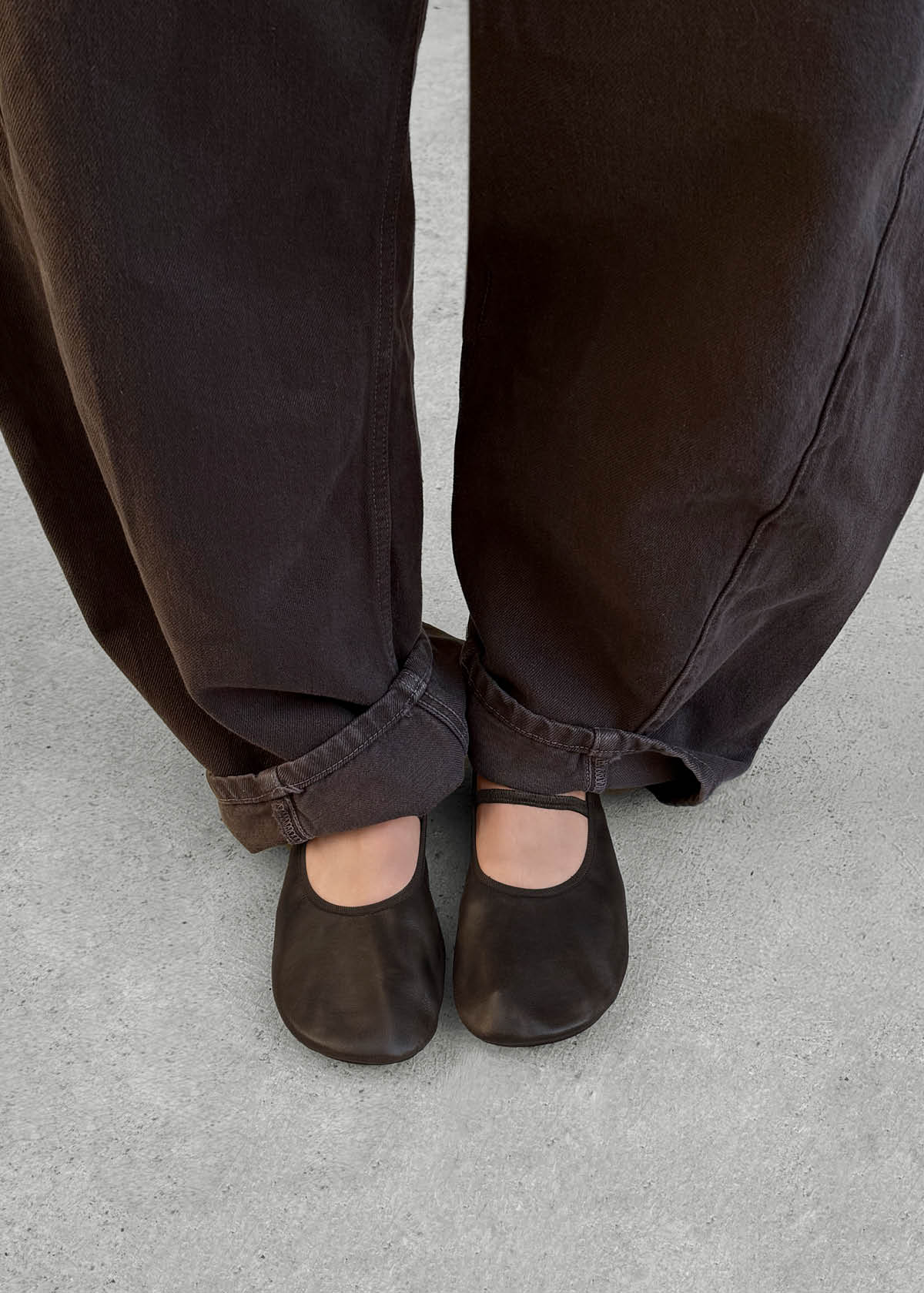 Naira Brown Leather Ballet Flats – Chiro Moyo Women's Shoes