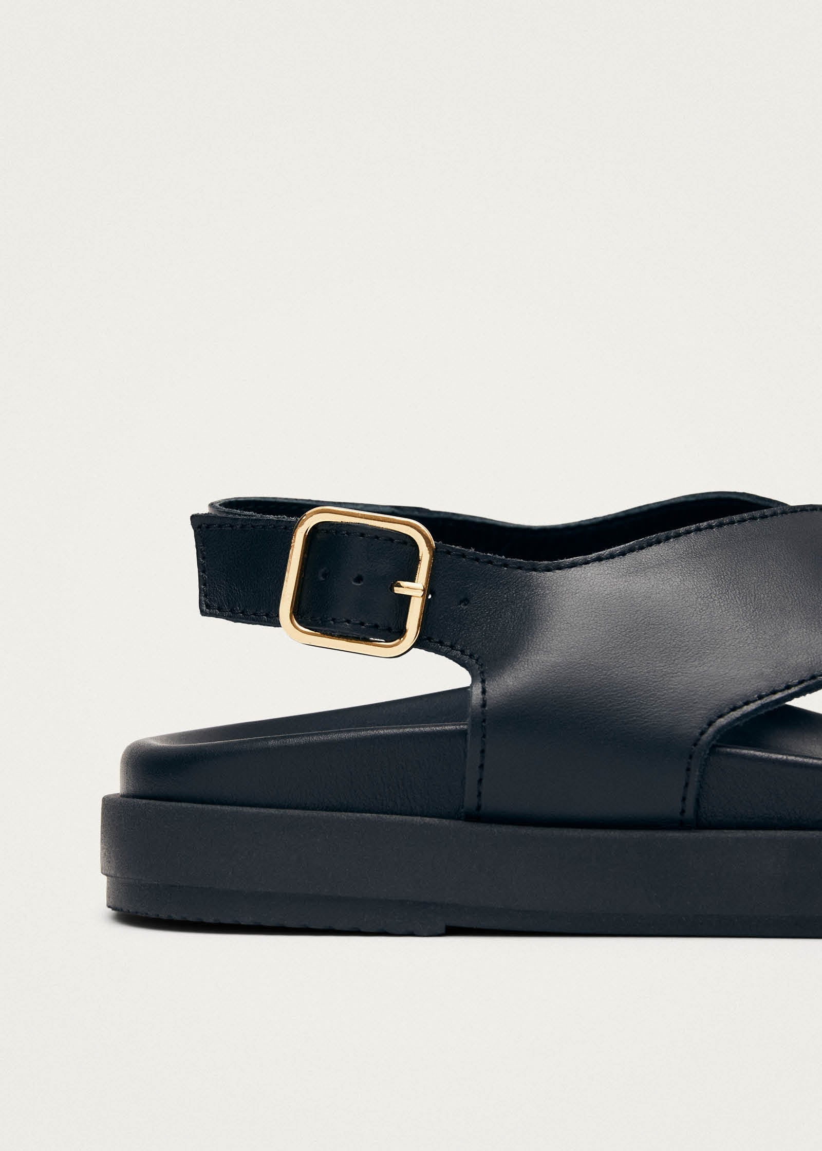 Nico Black Leather Sandals – Chiro Moyo Women's Shoes