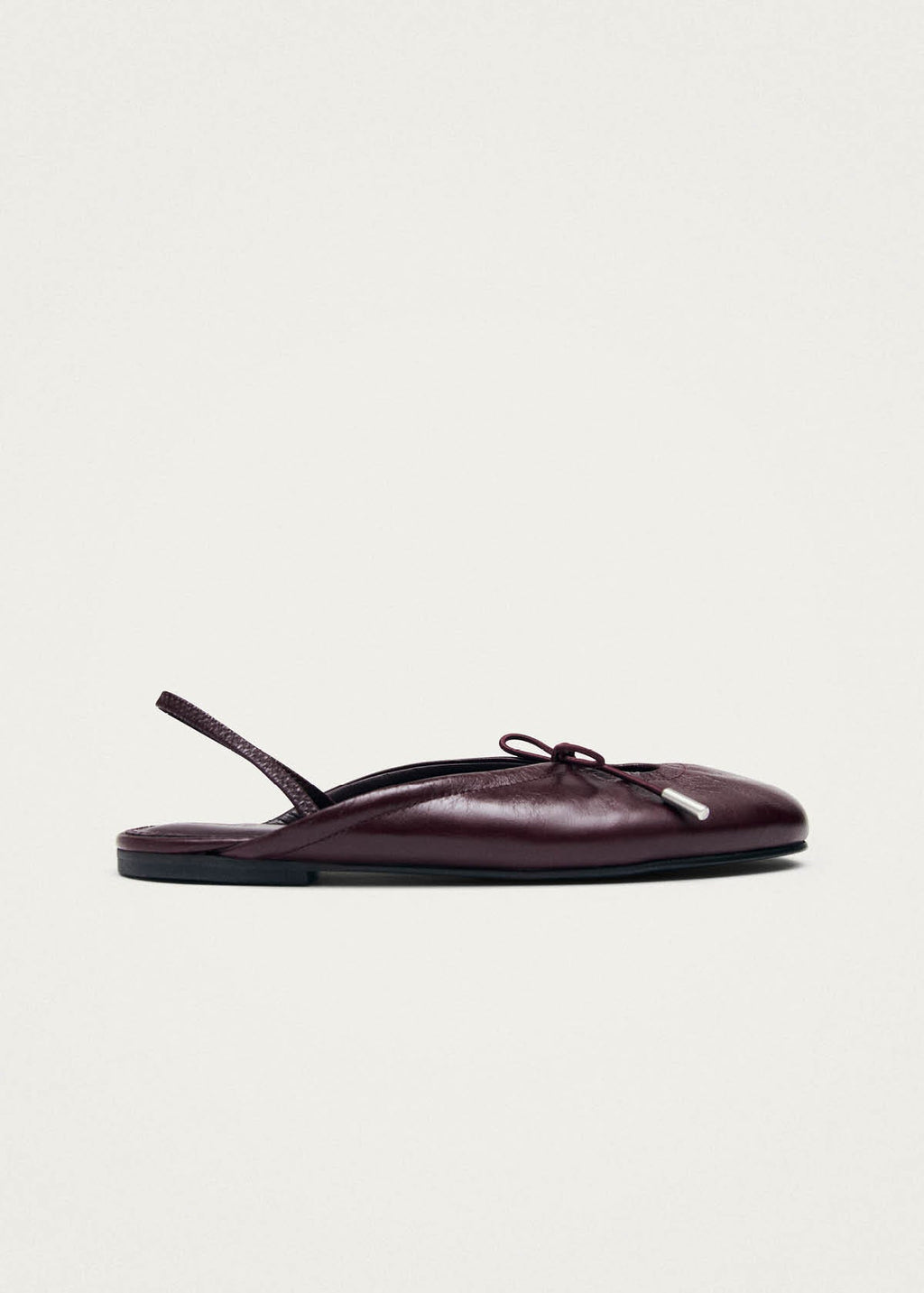 Oli Burgundy Leather Ballet Flats – Chiro Moyo Women's Shoes