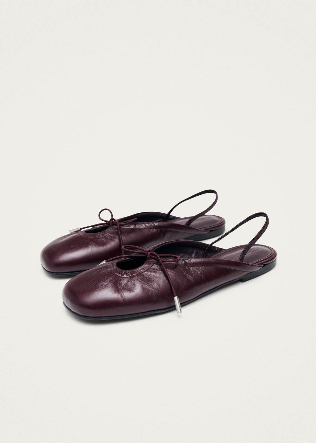 Oli Burgundy Leather Ballet Flats – Chiro Moyo Women's Shoes