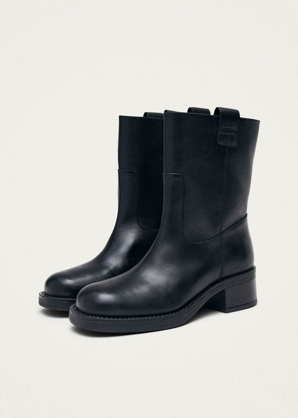Rajan Black Leather Boots – Chiro Moyo Women's Shoes
