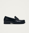 Rivet Black Leather Loafers – Chiro Moyo Women's Shoes
