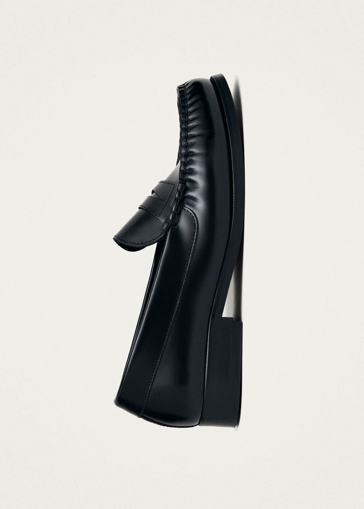 Rivet Black Leather Loafers – Chiro Moyo Women's Shoes