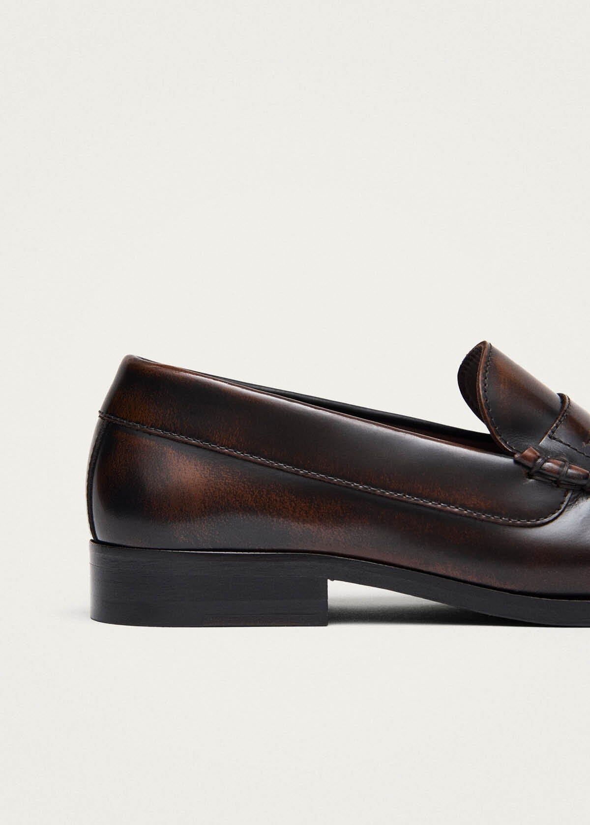 Rivet Coffee Brown Leather Loafers – Chiro Moyo Women's Shoes