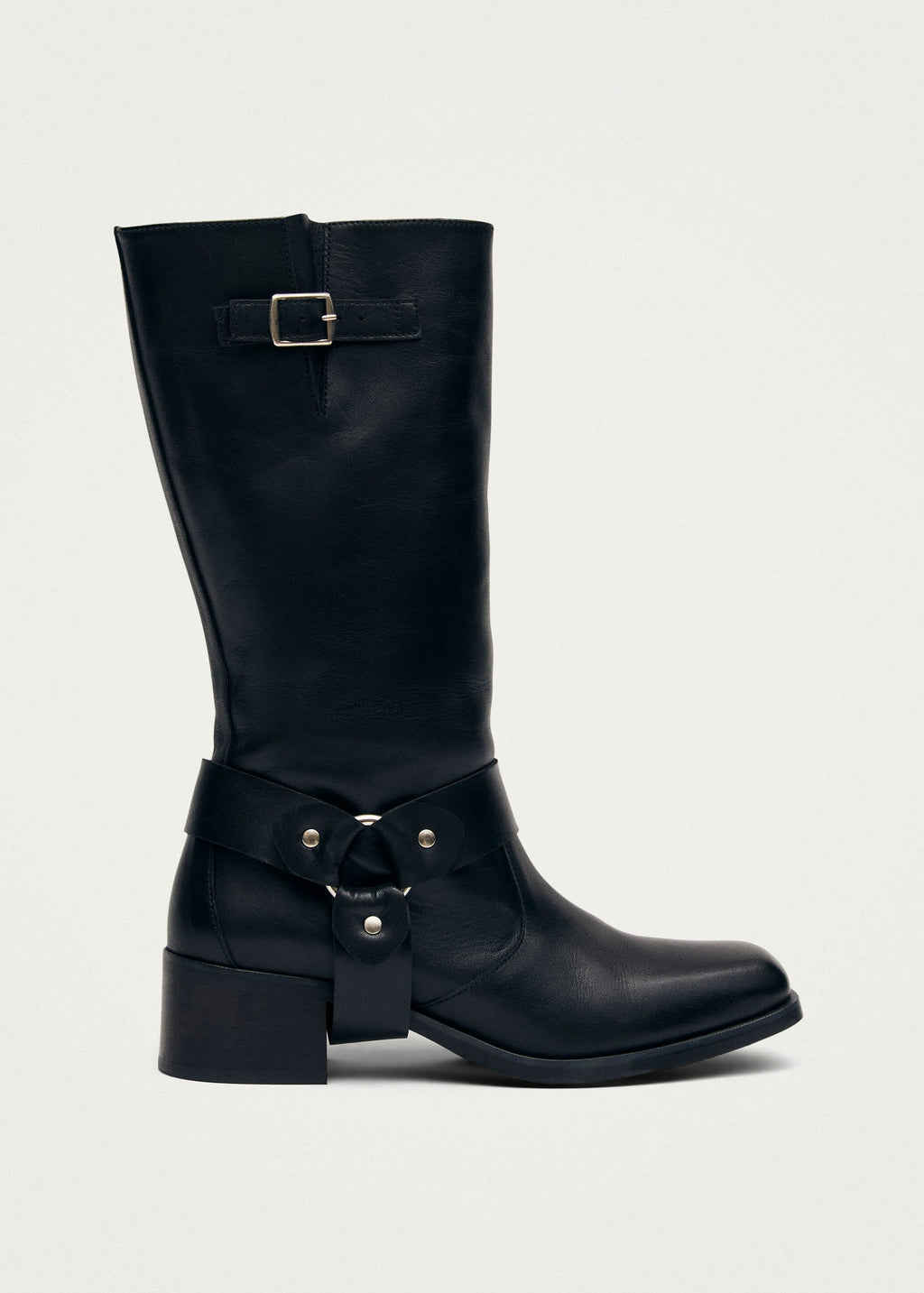 Rocky Black Leather Boots – Chiro Moyo Women's Shoes