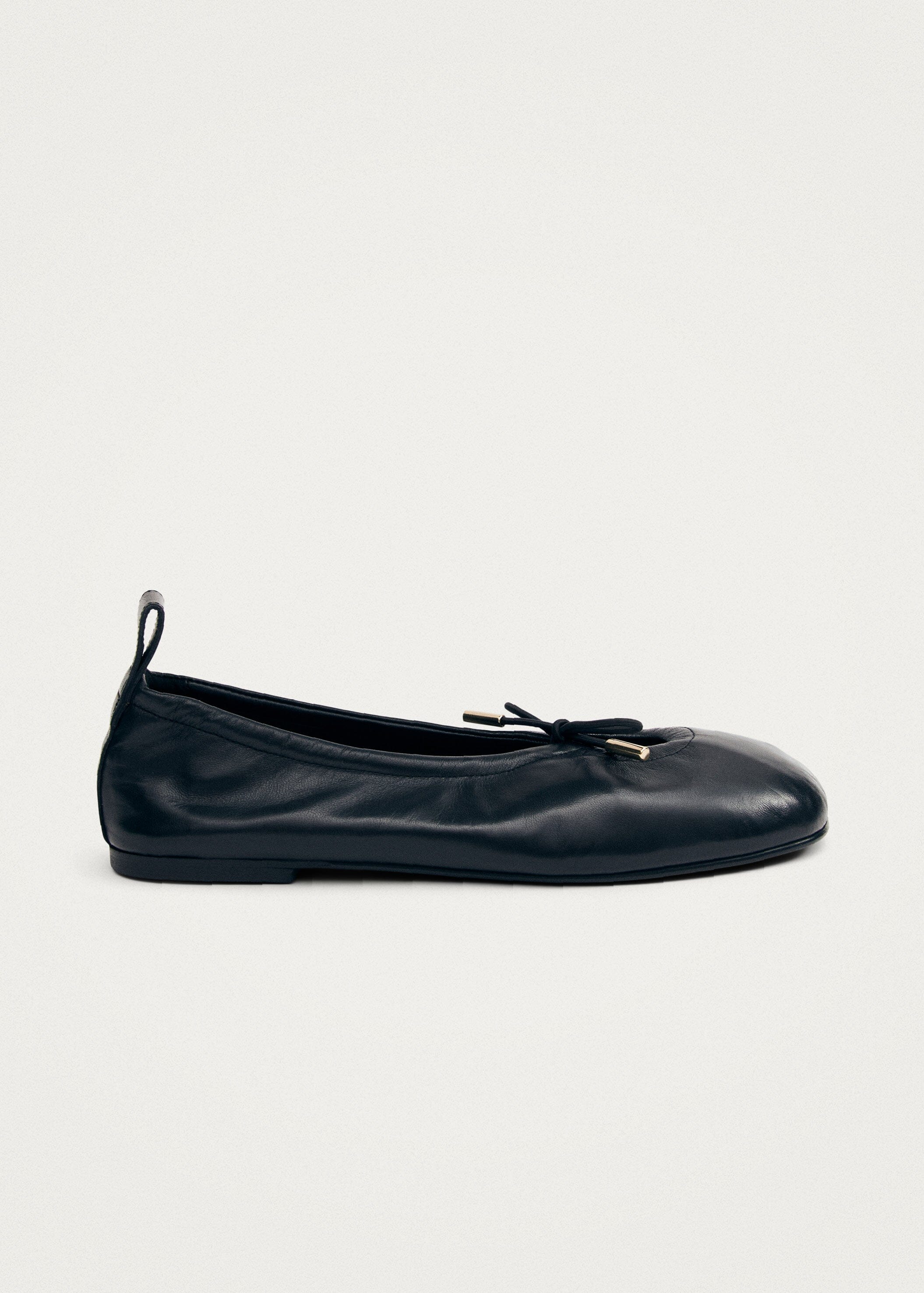 Rosalind Black Leather Ballet Flats – Chiro Moyo Women's Shoes