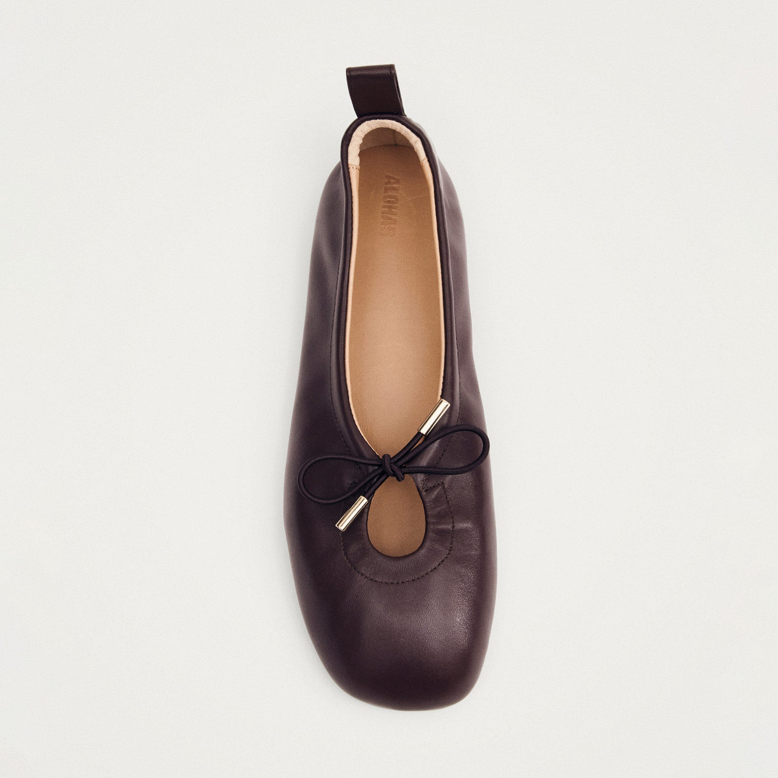 Rosalind Brown Leather Ballet Flats – Chiro Moyo Women's Shoes