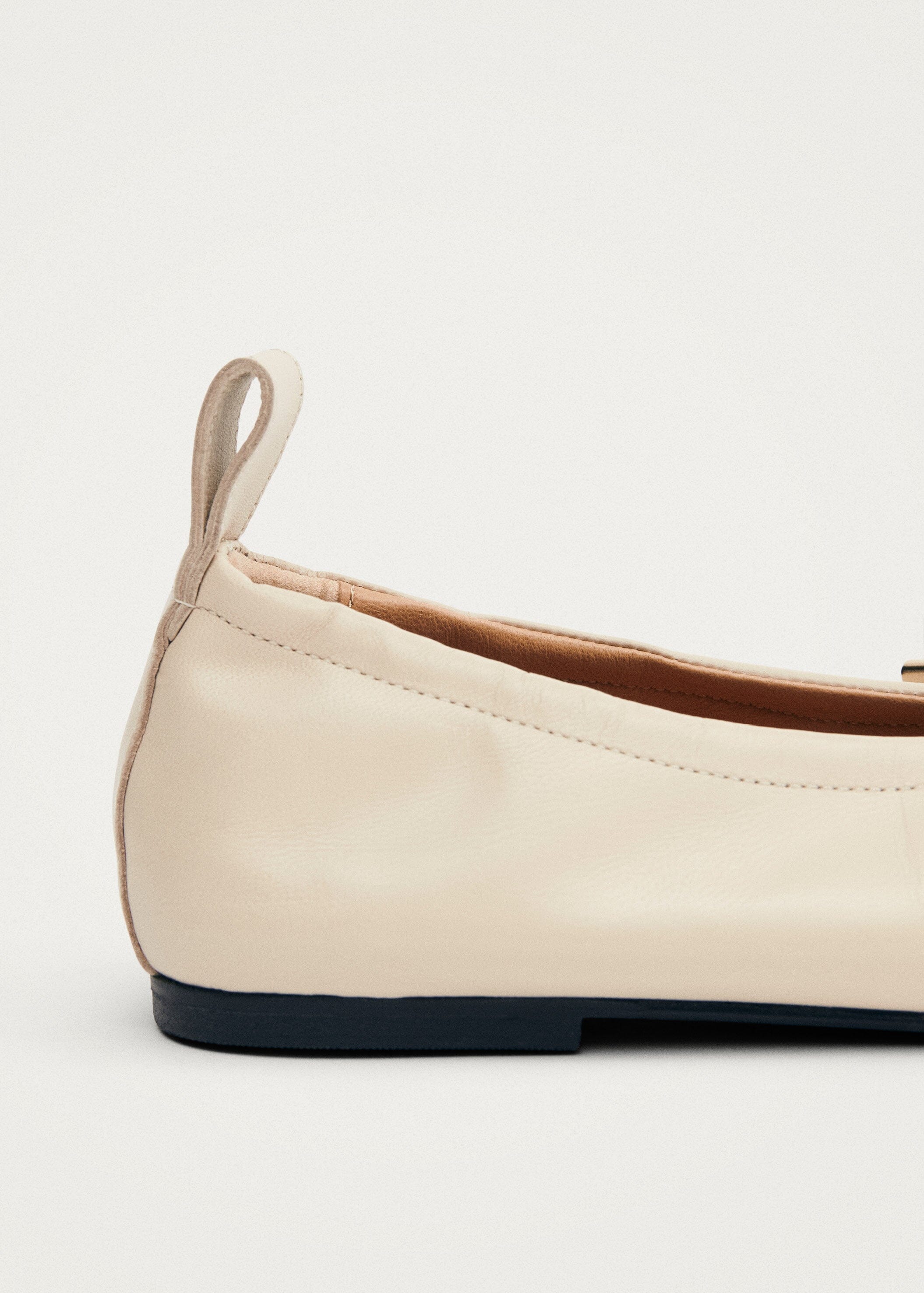 Rosalind Cream Leather Ballet Flats – Chiro Moyo Women's Shoes