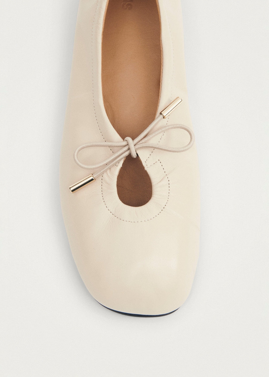 Rosalind Cream Leather Ballet Flats – Chiro Moyo Women's Shoes