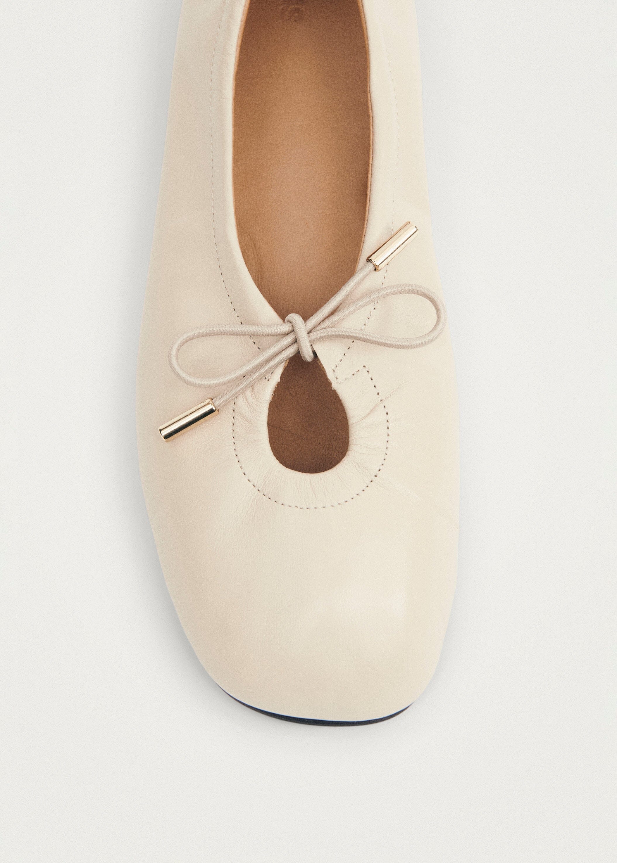 Rosalind Cream Leather Ballet Flats – Chiro Moyo Women's Shoes