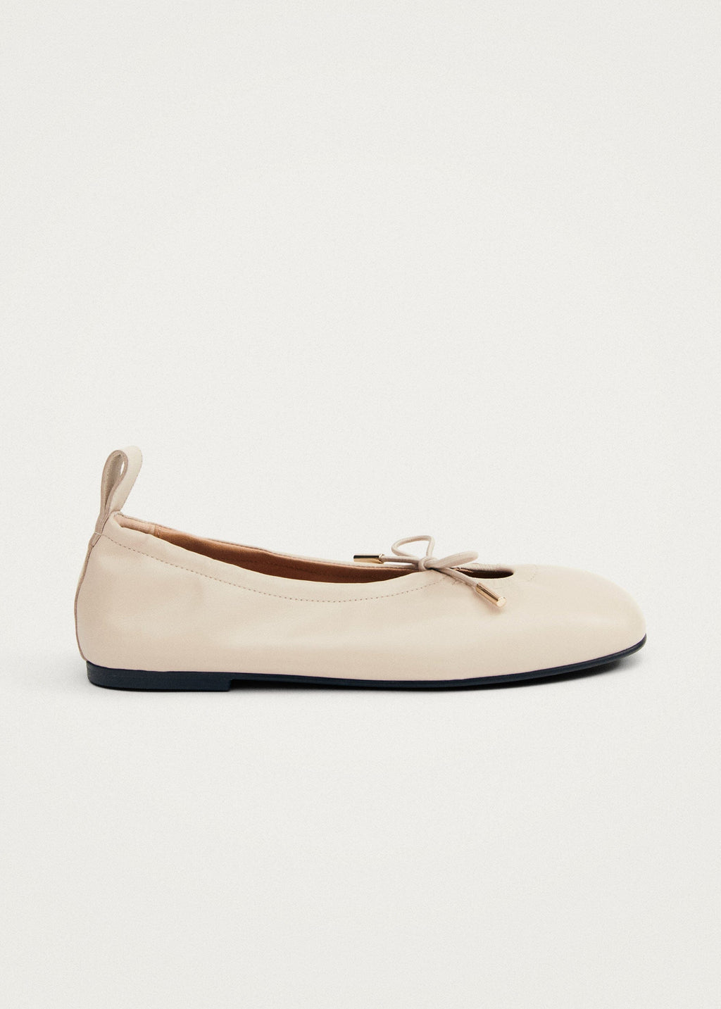 Rosalind Cream Leather Ballet Flats – Chiro Moyo Women's Shoes