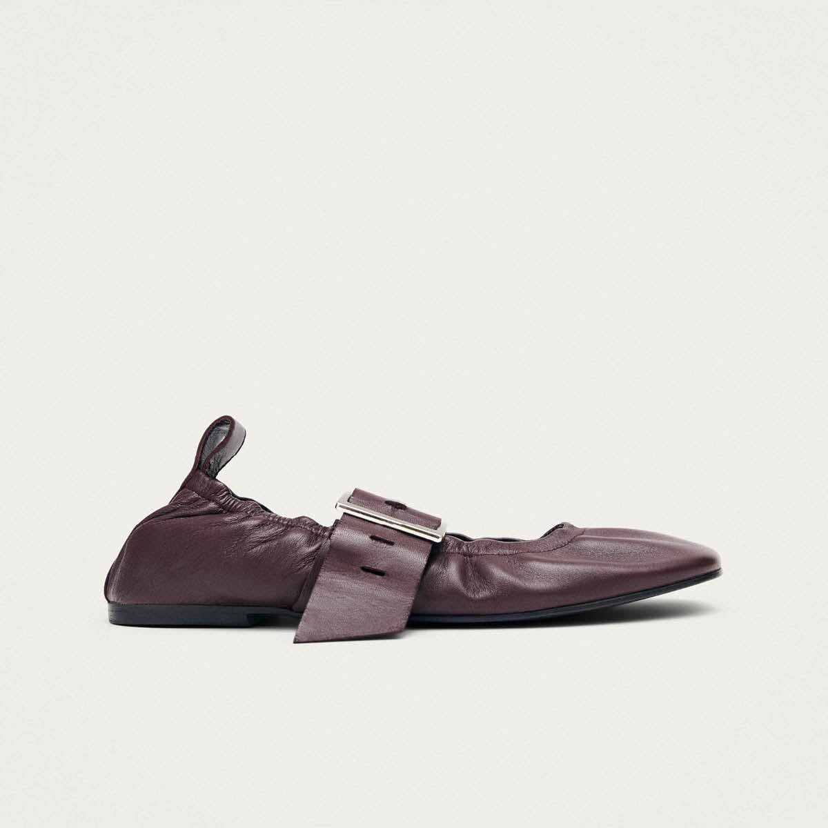 Sarea Burgundy Leather Ballet Flats – Chiro Moyo Women's Shoes