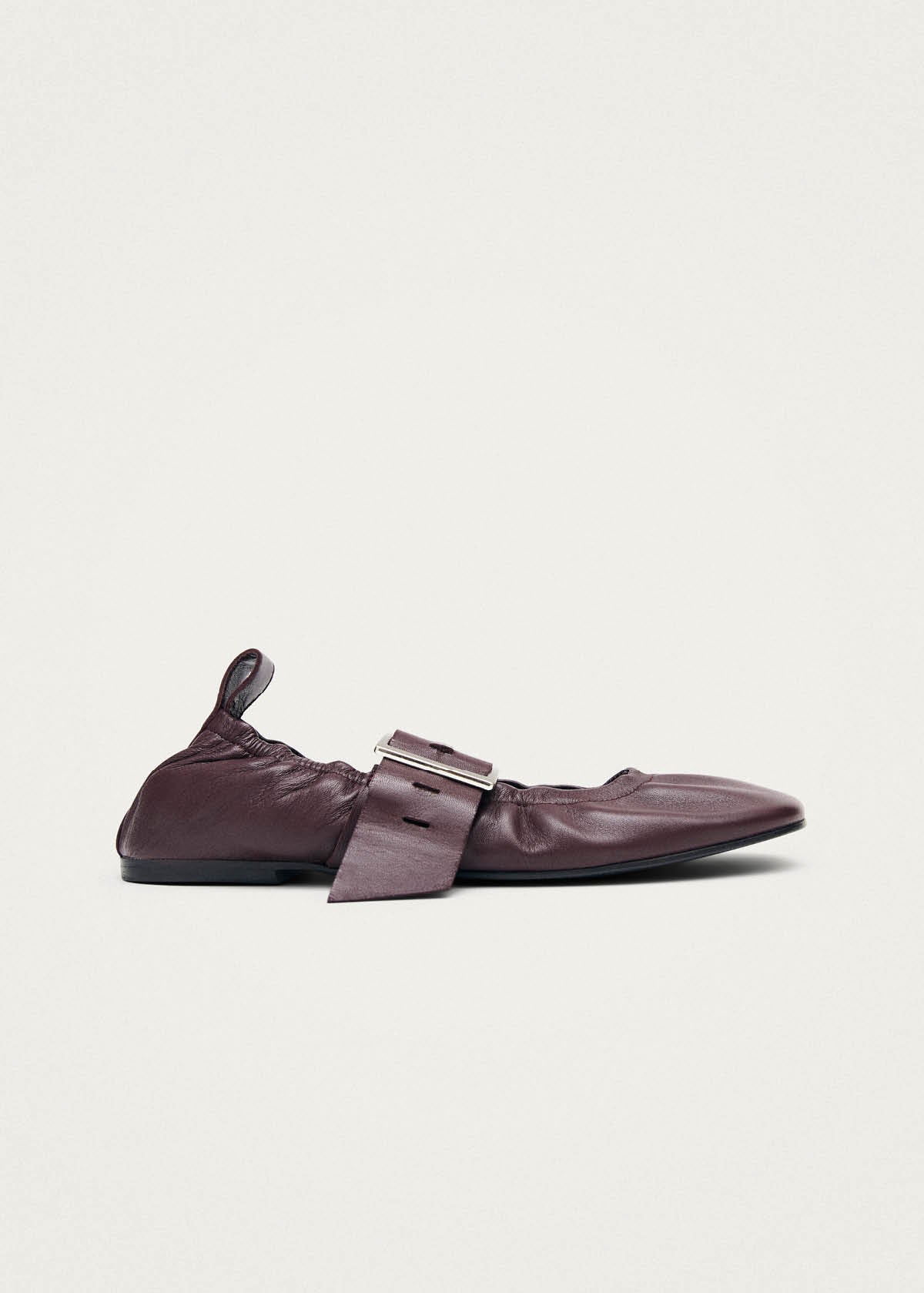 Sarea Burgundy Leather Ballet Flats – Chiro Moyo Women's Shoes