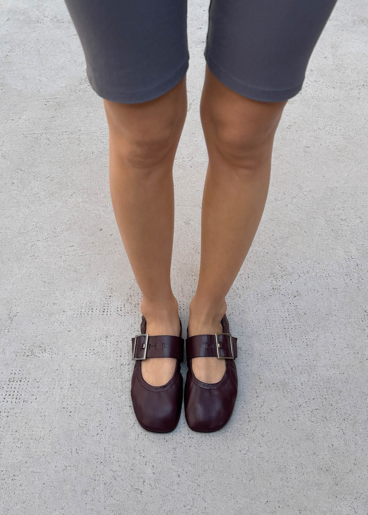 Sarea Burgundy Leather Ballet Flats – Chiro Moyo Women's Shoes