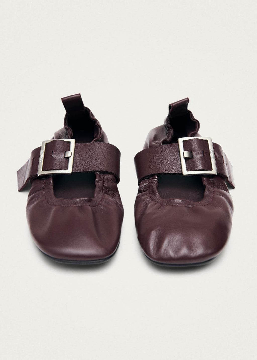 Sarea Burgundy Leather Ballet Flats – Chiro Moyo Women's Shoes