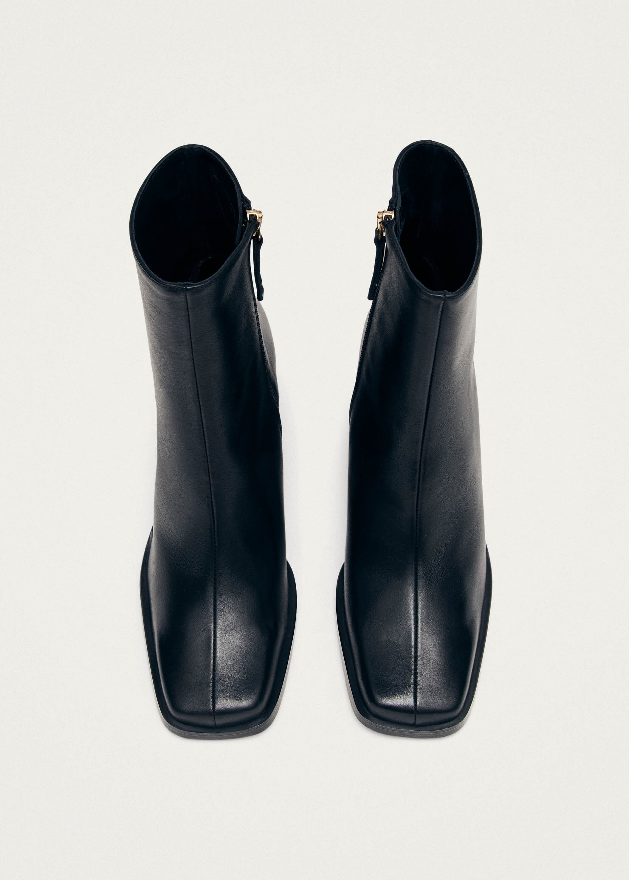 South Black Leather Ankle Boots – Chiro Moyo Women's Shoes
