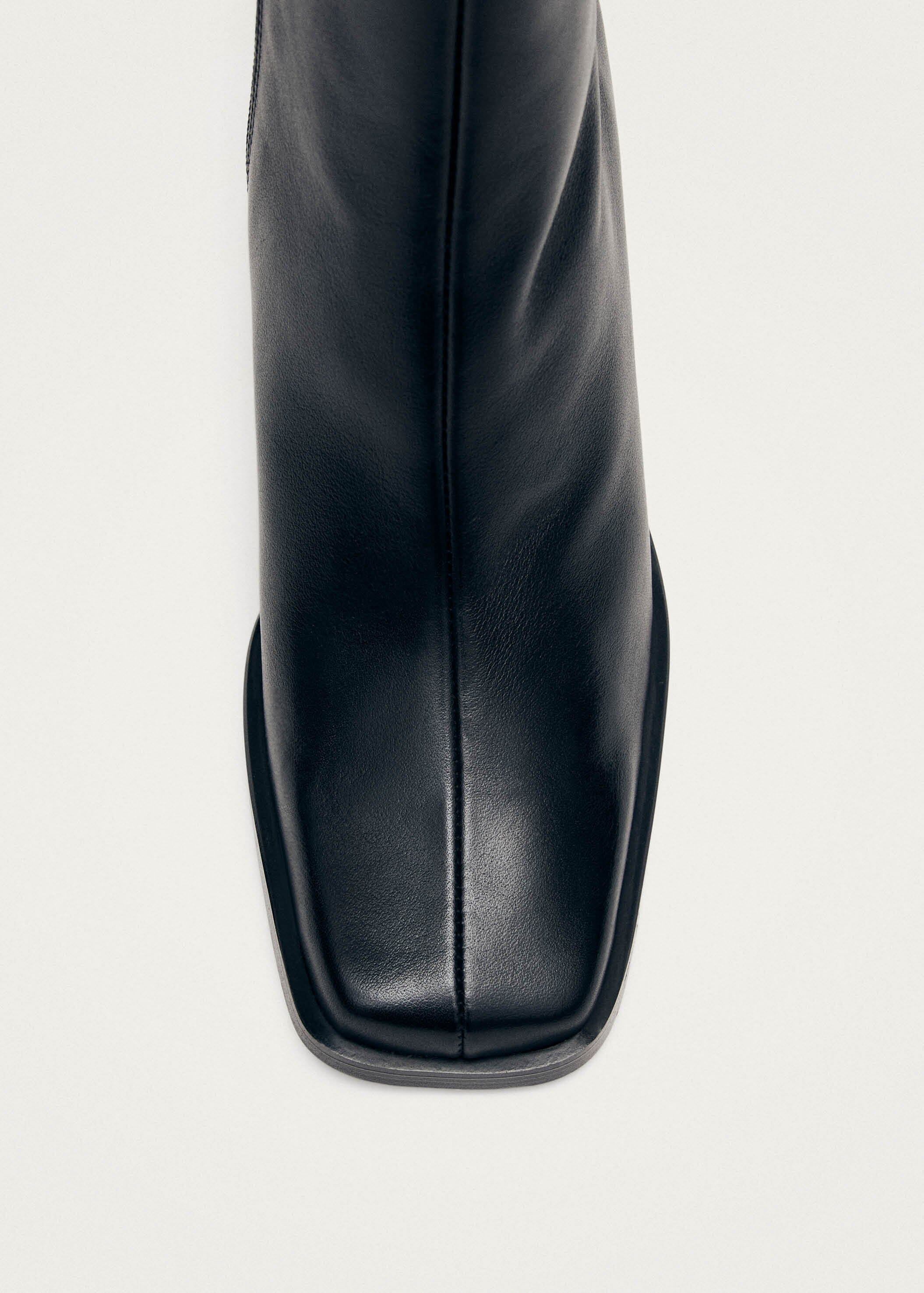 South Black Leather Ankle Boots – Chiro Moyo Women's Shoes