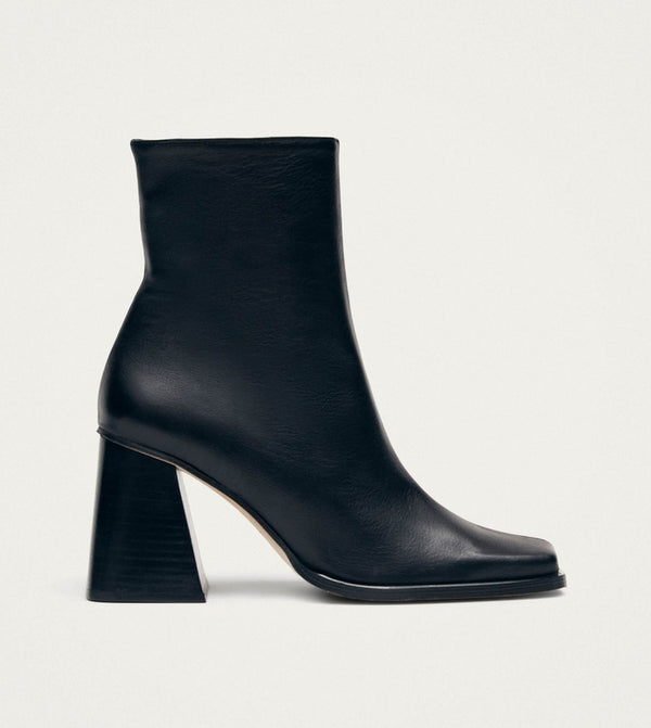 South Black Leather Ankle Boots – Chiro Moyo Women's Shoes