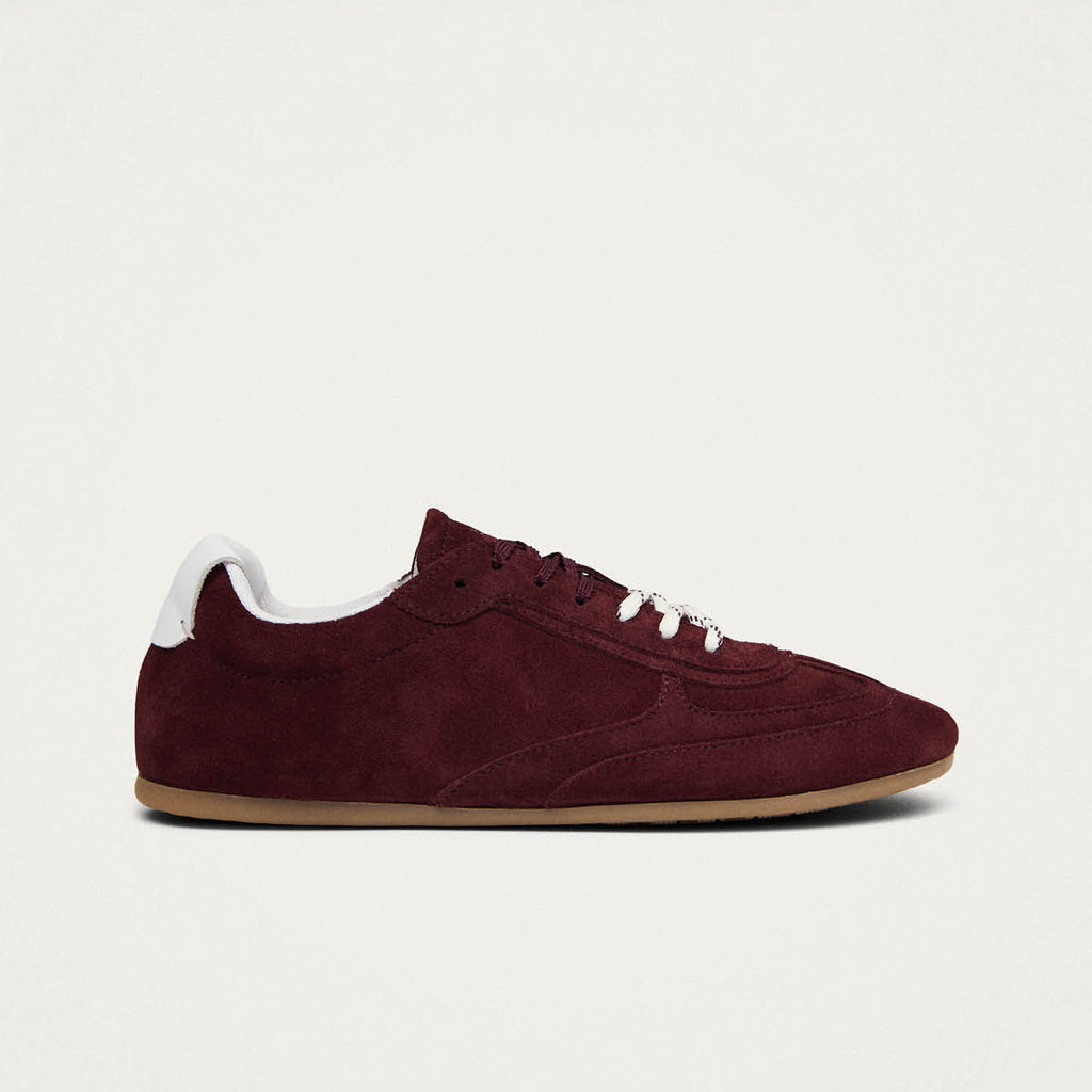 Tb.24 Burgundy Leather Sneakers – Chiro Moyo Women's Shoes