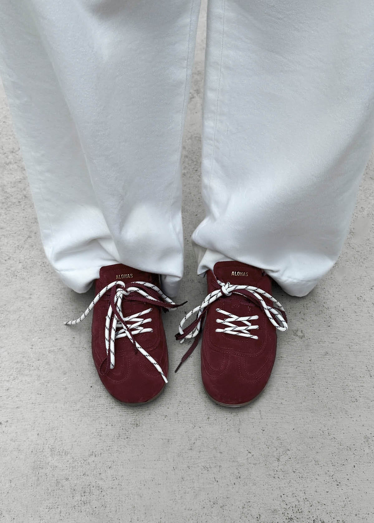 Tb.24 Burgundy Leather Sneakers – Chiro Moyo Women's Shoes
