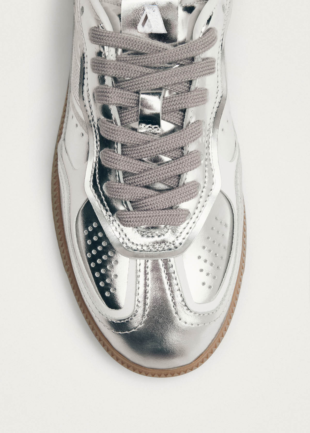 Tb.490 Silver Cream Leather Sneakers – Chiro Moyo Unisex Shoes