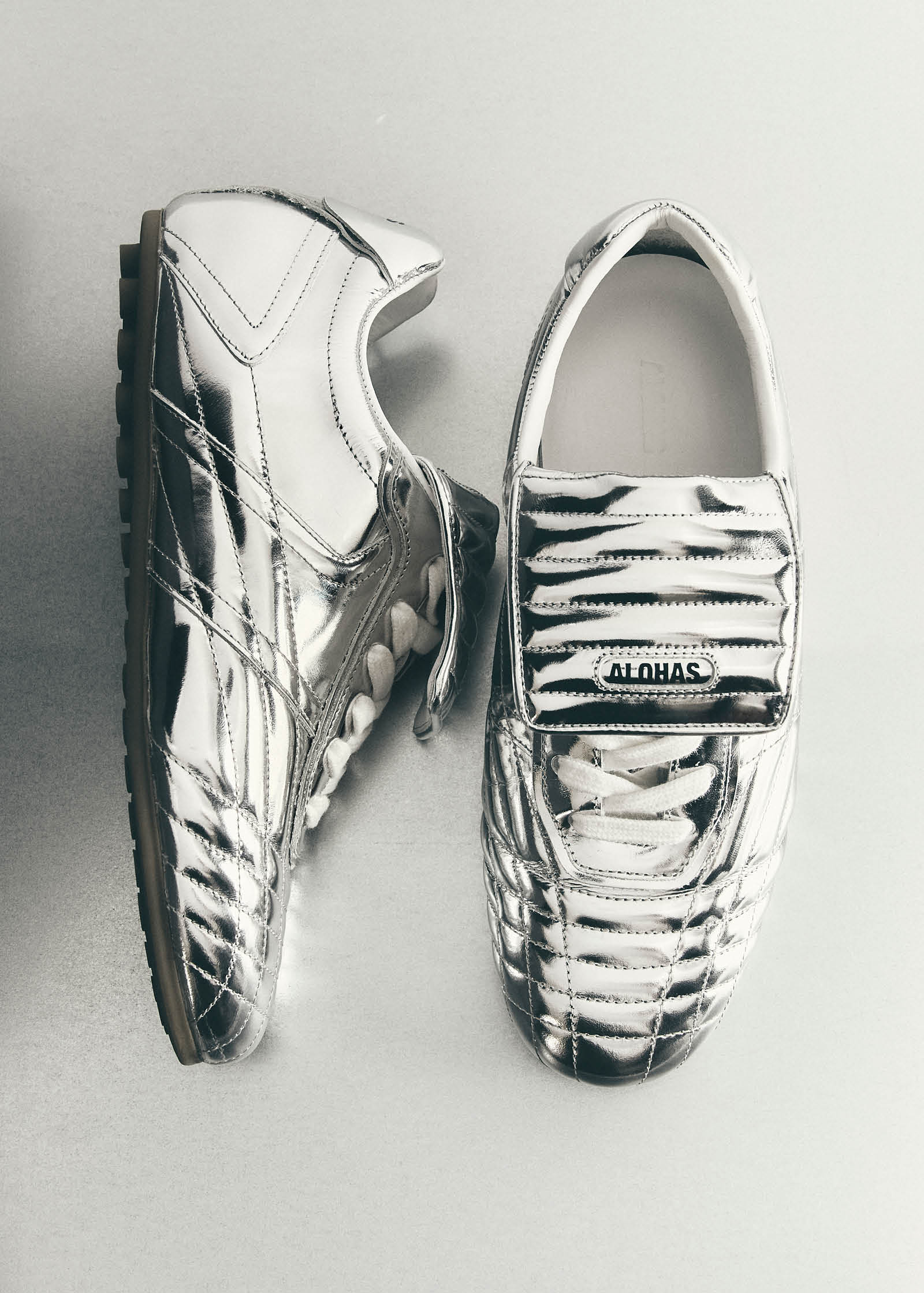 Tb.99 Silver Leather Sneakers – Chiro Moyo Unisex Shoes