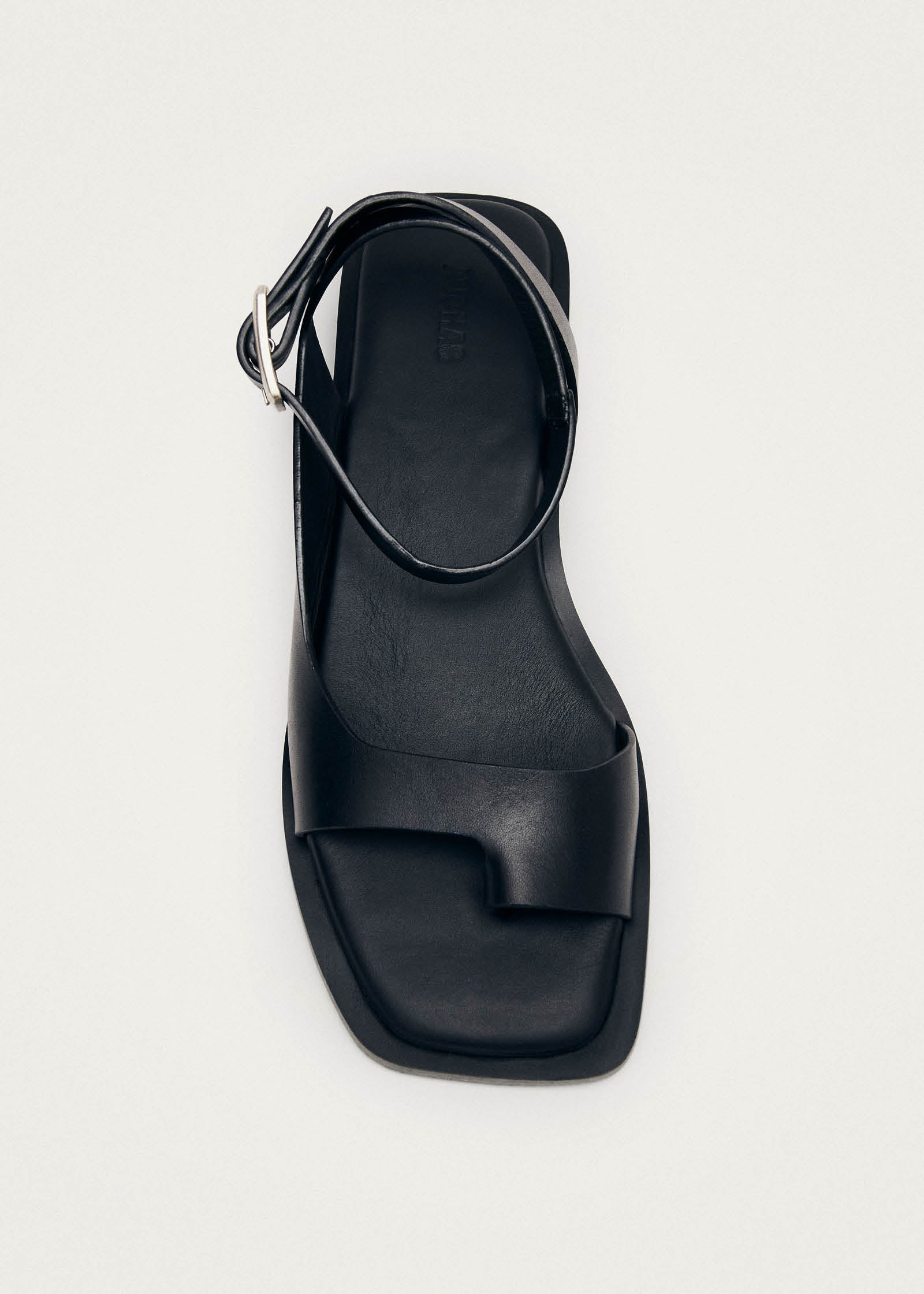 Tebas Black Leather Sandals – Chiro Moyo Women's Shoes