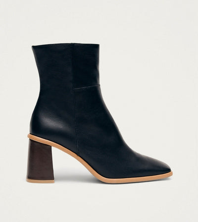 West Black Leather Ankle Boots – Chiro Moyo Women's Shoes